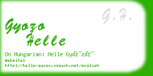 gyozo helle business card